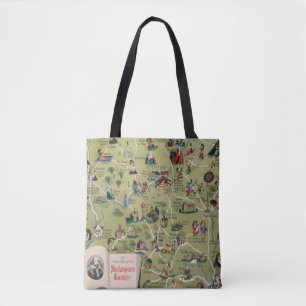 Bolso De Tela Mapa de Dunlop del país de Shakespeare, Inglaterr
