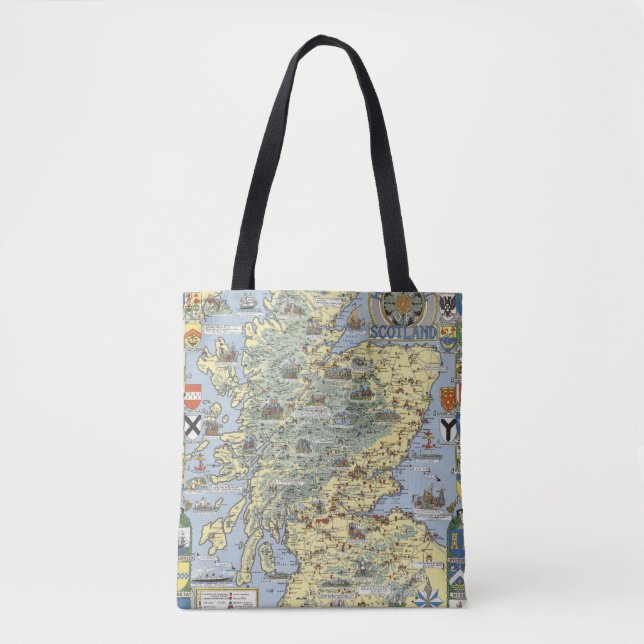 Bolso De Tela Mapa de Escocia histórica (Anverso)
