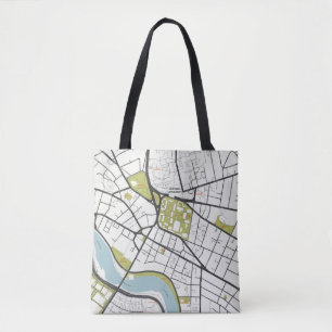 BOLSO DE TELA MAPA DE ESQUEMA DE LA UNIVERSIDAD DE HARVARD LIMPI