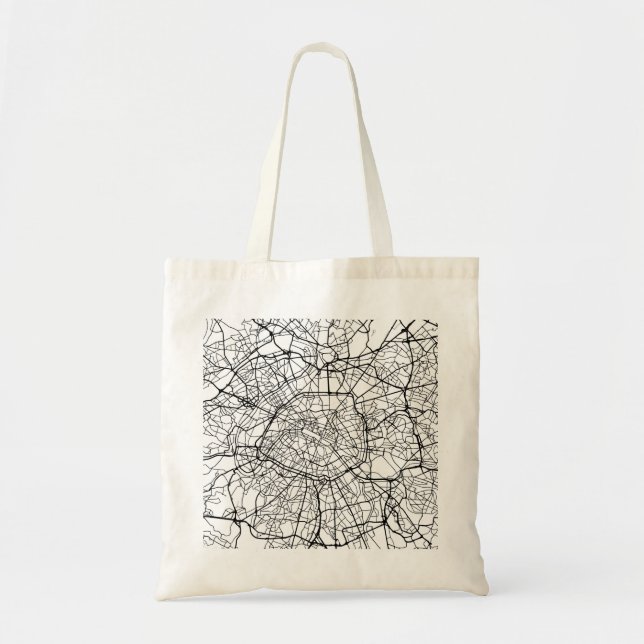 Bolso De Tela Mapa de Francia en París (Frente)