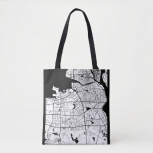 Bolso De Tela Mapa de Haikou China