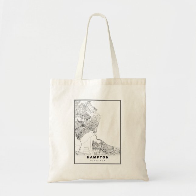 Bolso De Tela Mapa de Hampton (Frente)