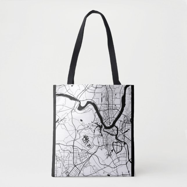 Bolso De Tela Mapa de Huizhou China (Anverso)