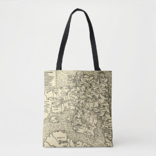 Bolso De Tela Mapa de Inglaterra en Ptolomeo 's Geographia