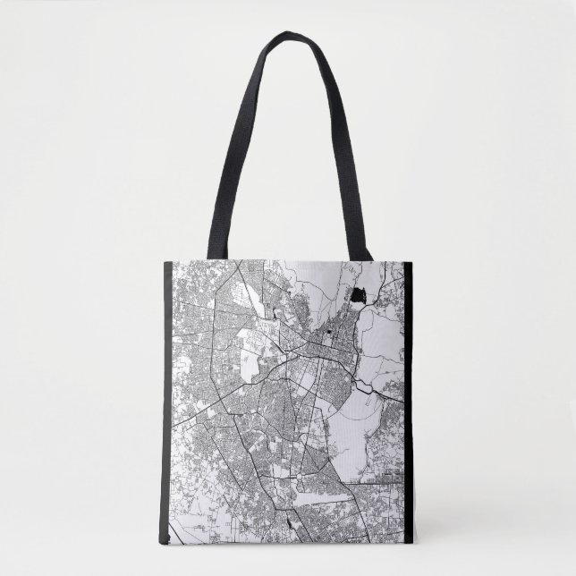 Bolso De Tela Mapa de Jaipur Rajasthan (Anverso)
