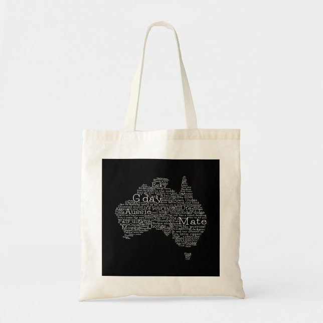 Bolso De Tela Mapa de jerga de Australia (Frente)