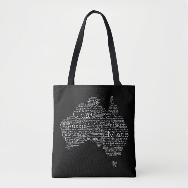 Bolso De Tela Mapa de jerga de Australia (Anverso)