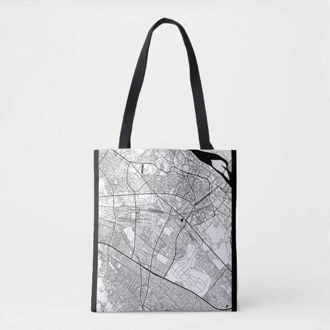 Bolso De Tela Mapa de Kanpur Uttar Pradesh (Anverso)