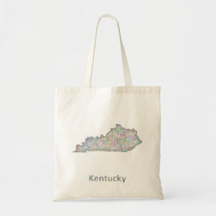 Bolso De Tela Mapa de Kentucky