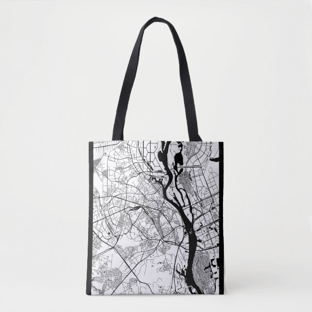 Bolso De Tela Mapa de Kiev Ucrania (Anverso)