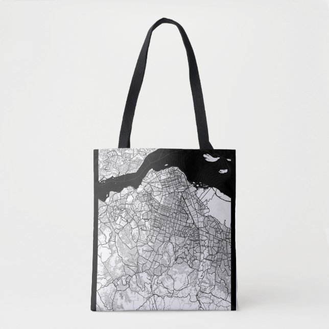 Bolso De Tela Mapa de Kinshasa RD Congo (Anverso)