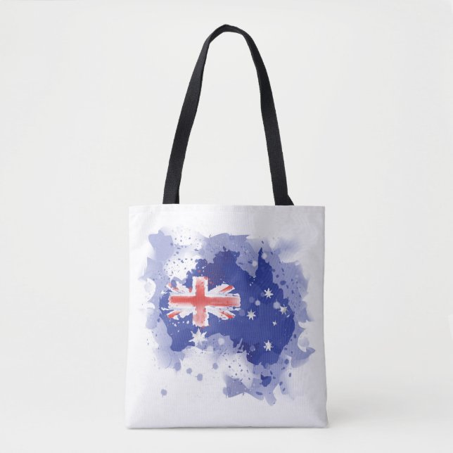 Bolso De Tela Mapa de la acuarela de Australia (Anverso)