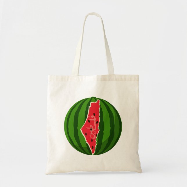Bolso De Tela Mapa de la bandera de la sandía palestina. Palesti (Frente)