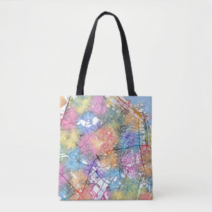 Bolso De Tela Mapa de la Ciudad Argentina de Buenos Aires