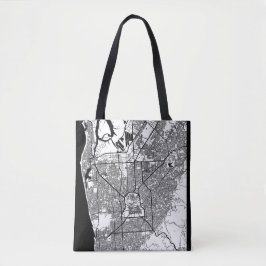 Bolso De Tela Mapa de la ciudad de Adelaida Australia