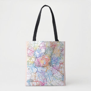 Bolso De Tela Mapa de la ciudad de Alemania en Hamburgo