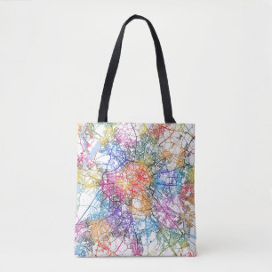 Bolso De Tela Mapa de la ciudad de Berlín Alemania