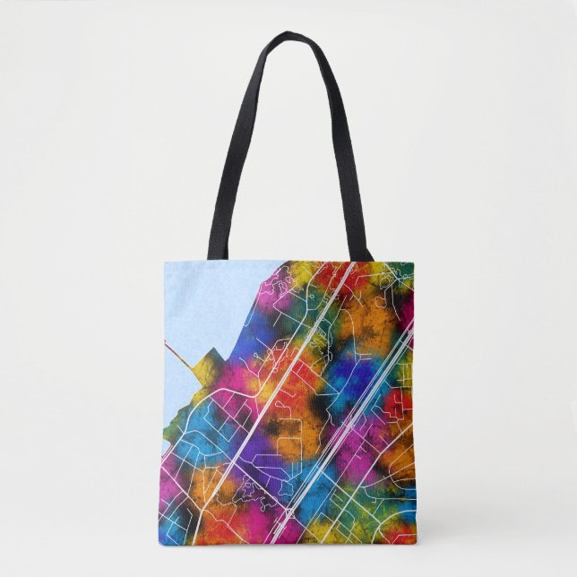 Bolso De Tela Mapa de la ciudad de Camayenne Guinea (Anverso)