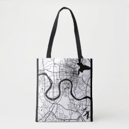 Bolso De Tela Mapa de la ciudad de Changde China