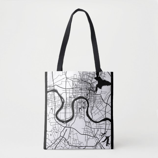 Bolso De Tela Mapa de la ciudad de Changde China (Anverso)