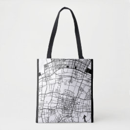Bolso De Tela Mapa de la ciudad de Cixi China