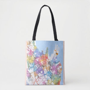 Bolso De Tela Mapa de la ciudad de Dammam Arabia Saudita