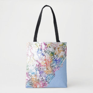 Bolso De Tela Mapa de la ciudad de Davao, Filipinas
