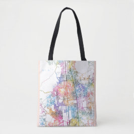 Bolso De Tela Mapa de la ciudad de Faridabad Haryana