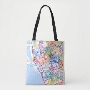 Bolso De Tela Mapa de la ciudad de Filipinas en Manila