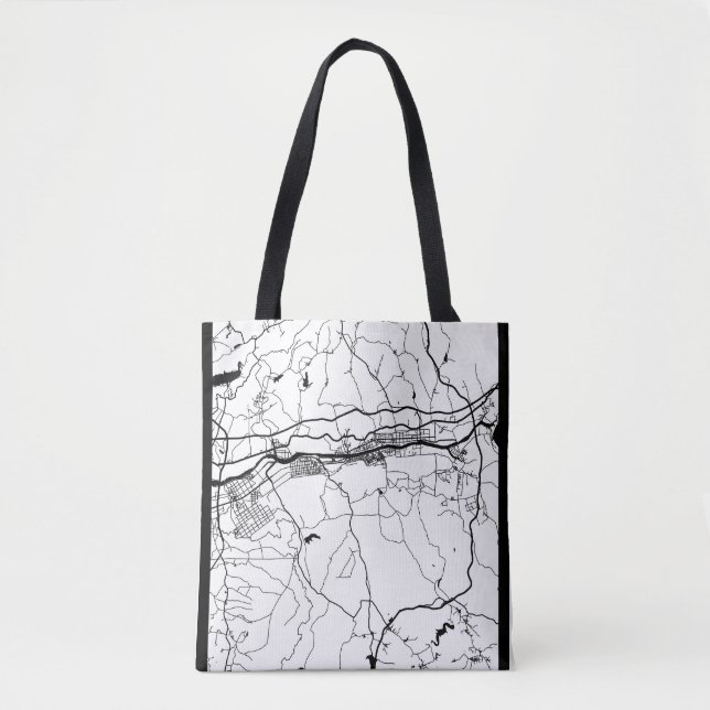 Bolso De Tela Mapa de la ciudad de Fushun China (Anverso)