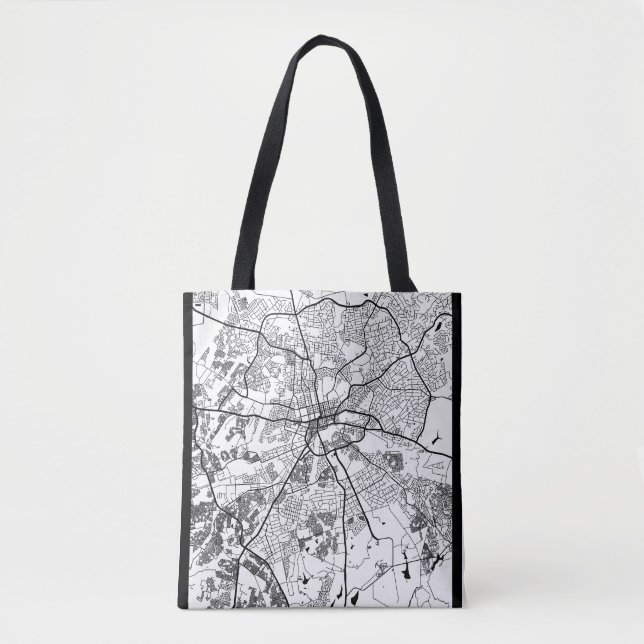 Bolso De Tela Mapa de la ciudad de Harare Zimbabue (Anverso)