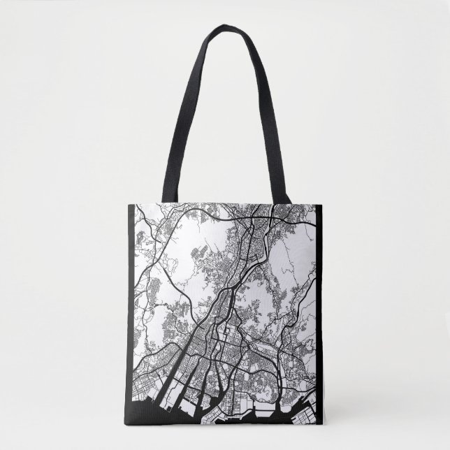 Bolso De Tela Mapa de la ciudad de Hiroshima Japón (Anverso)