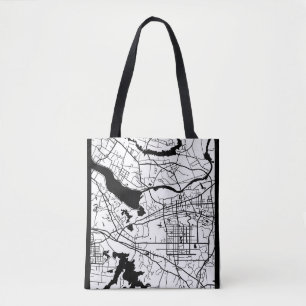 Bolso De Tela Mapa de la ciudad de Huainan China