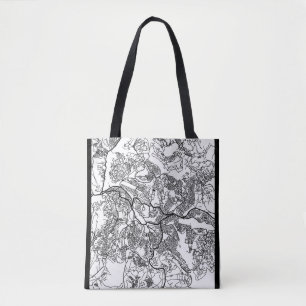 Bolso De Tela Mapa de la ciudad de Kigali Ruanda