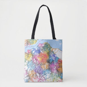 Bolso De Tela Mapa de la ciudad de la República Democrática del