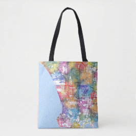 Bolso De Tela Mapa de la ciudad de Los Ángeles