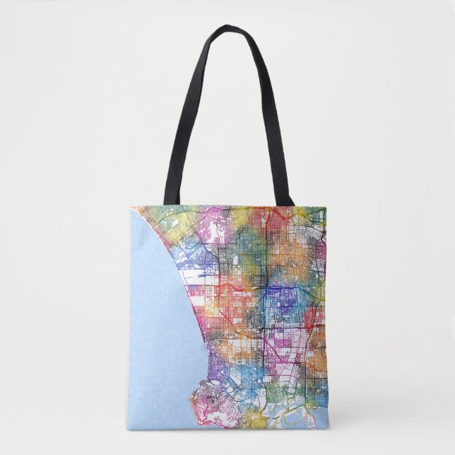 Bolso De Tela Mapa de la ciudad de Los Ángeles (Anverso)