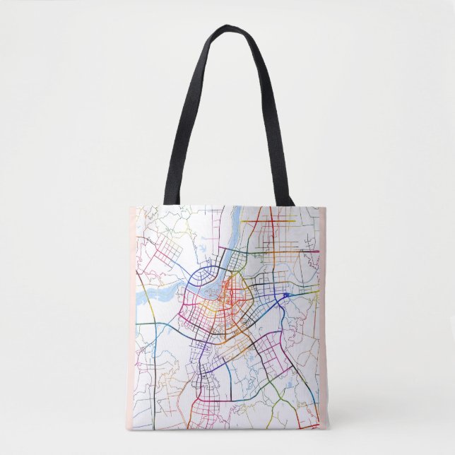 Bolso De Tela Mapa de la ciudad de Lu'An en China (Anverso)