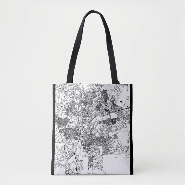 Bolso De Tela Mapa de la ciudad de Lusaka Zambia (Anverso)