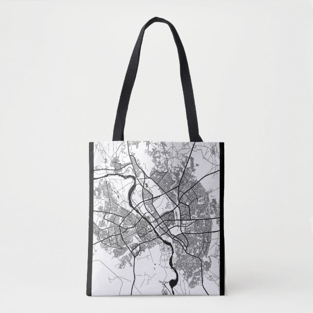 Bolso De Tela Mapa de la ciudad de Mosul Irak (Anverso)