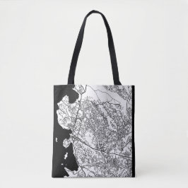 Bolso De Tela Mapa de la ciudad de Mwanza Tanzania