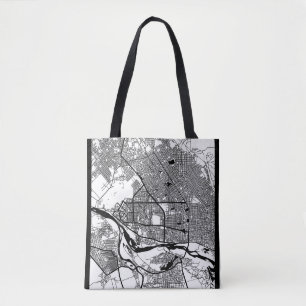 Bolso De Tela Mapa de la ciudad de N'Djamena Chad
