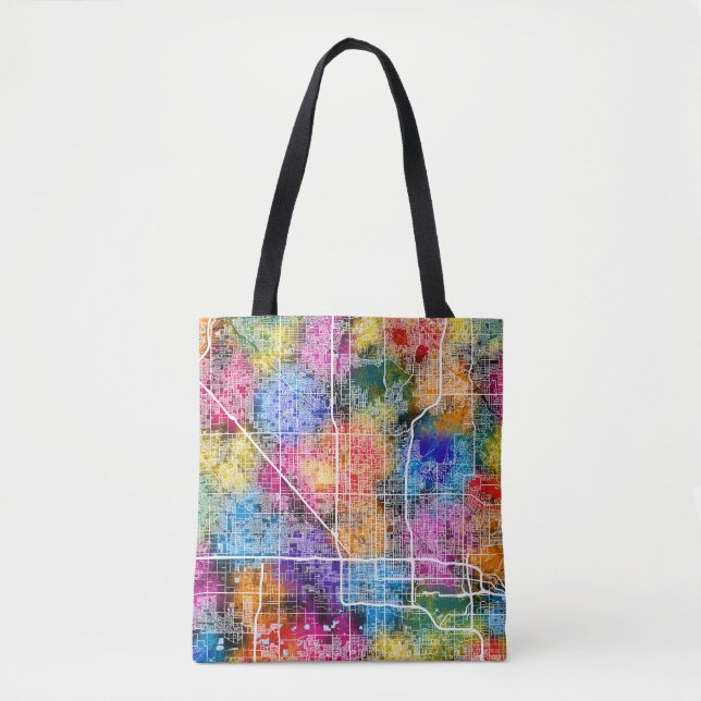 Bolso De Tela Mapa de la ciudad de Phoenix Arizona (Anverso)