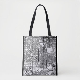Bolso De Tela Mapa de la ciudad de Phoenix Arizona