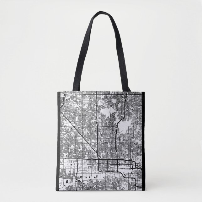 Bolso De Tela Mapa de la ciudad de Phoenix Arizona (Anverso)