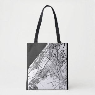 Bolso De Tela Mapa de la ciudad de Rabat Marruecos