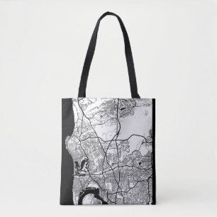 Bolso De Tela Mapa de la ciudad de San Diego EE. UU.