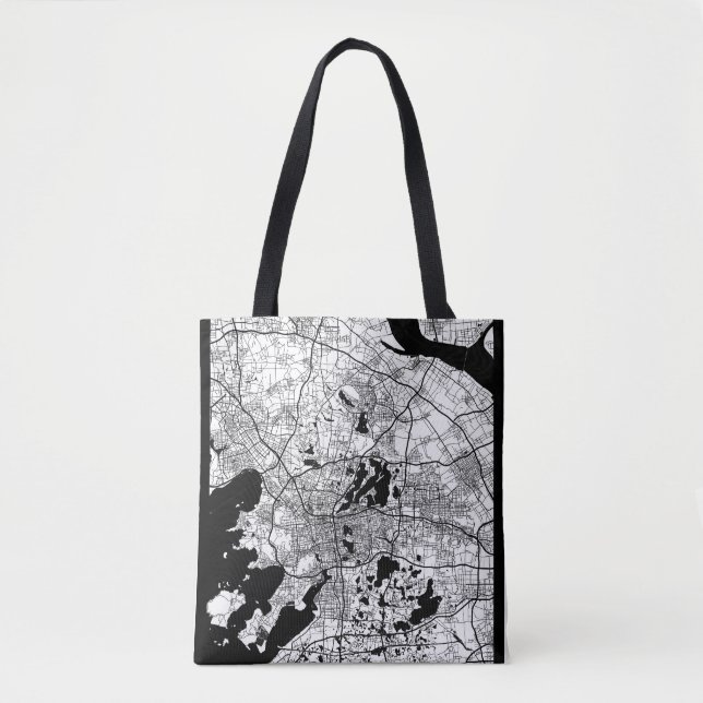 Bolso De Tela Mapa de la ciudad de Suzhou China (Anverso)