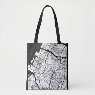 Bolso De Tela Mapa de la ciudad de Taichung Taiwán
