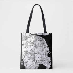 Bolso De Tela Mapa de la ciudad de Taizhou China